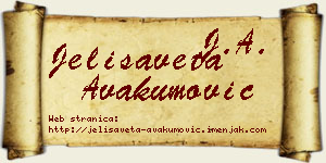 Jelisaveta Avakumović vizit kartica